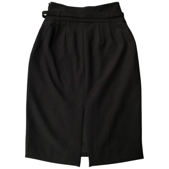 Express Tailored Pencil Skirt Sz 8 Black Knee Length Office Career Workwear - Picture 2 of 11